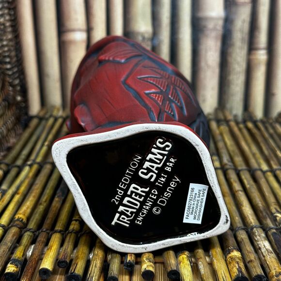 Disneyland Trader Sam's Enchanted Tiki Bar Piranha Tiki Mug 2nd Edition Coaster - Picture 6 of 7